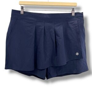 Jofit‎ Womens Navy Blue Pleated Golf Tennis Skort XL Built-in Shorts RN121254